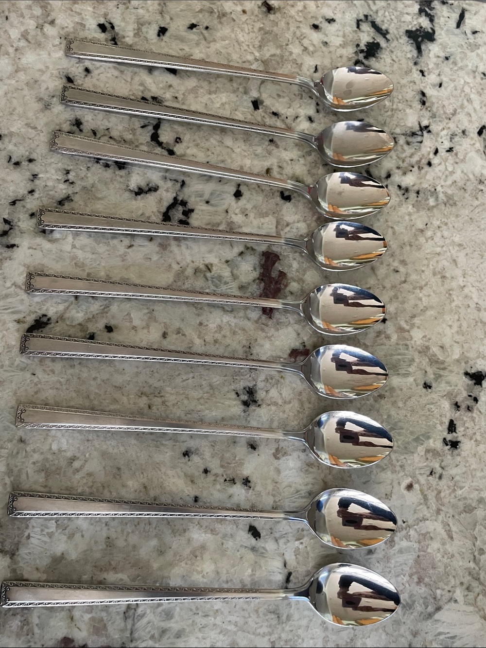 Watertown stainless set of 9 ice tea spoons